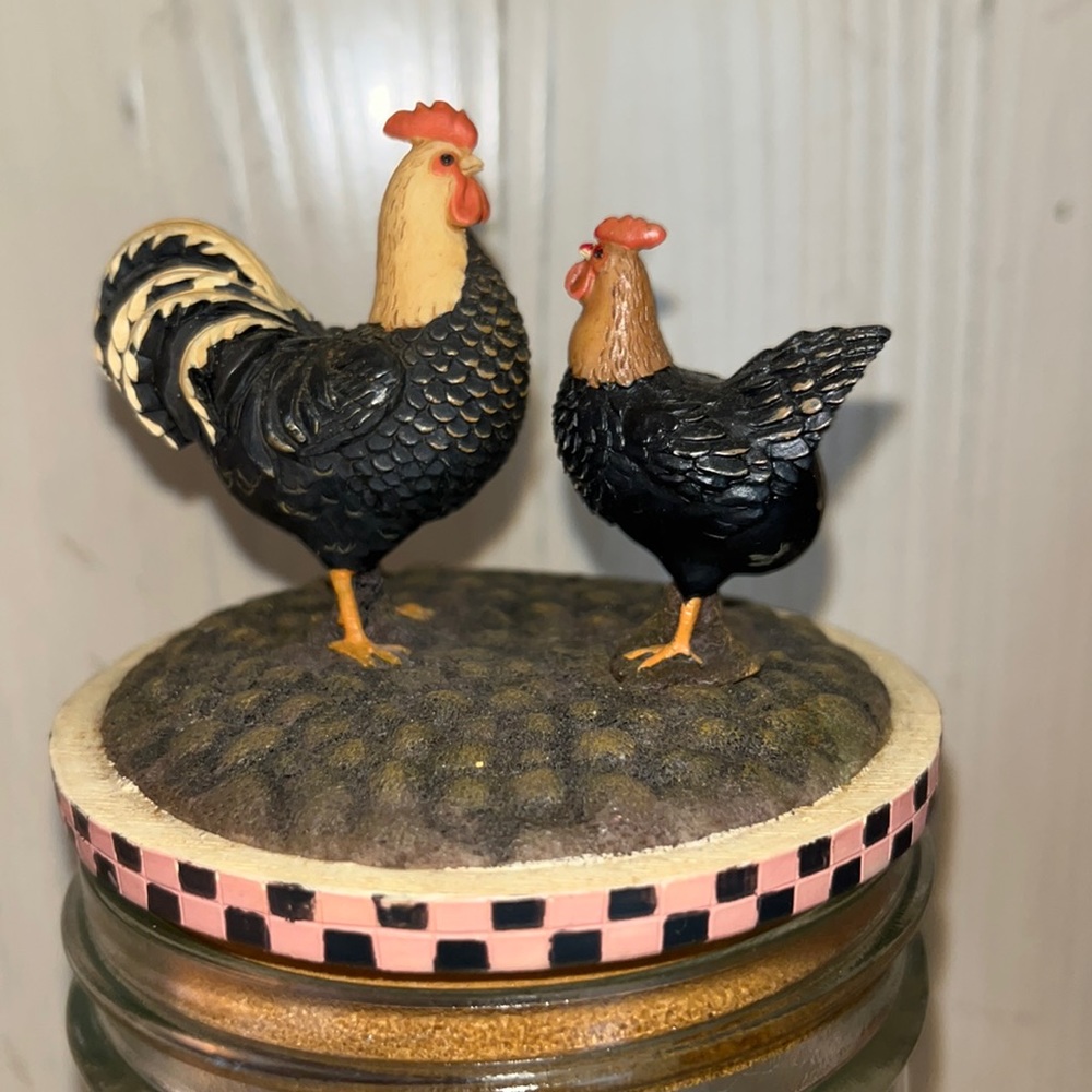 Kerr Jar with a Warren Kimble Roster Topper